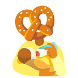 pretzel and baby bottle