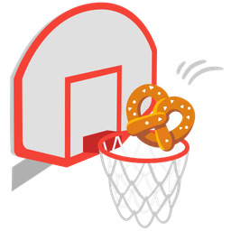 pretzel and basketball