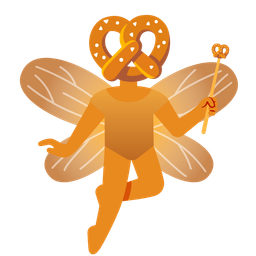 pretzel and butterfly