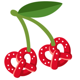 pretzel and cherries