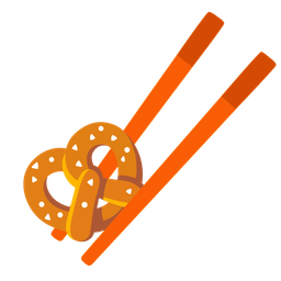 pretzel and chopsticks