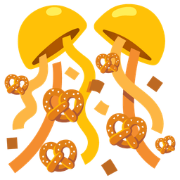 pretzel and confetti ball