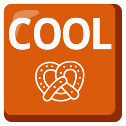pretzel and COOL button