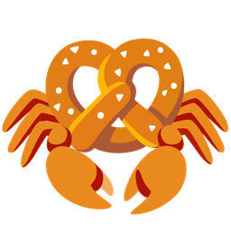 pretzel and crab