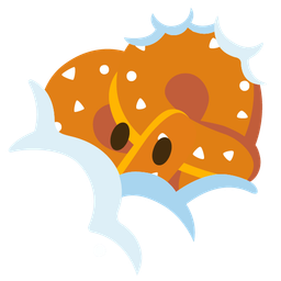 pretzel and face in clouds