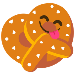 Pretzel and Face savoring food