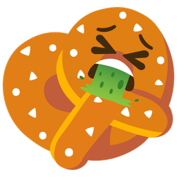 pretzel and face vomiting