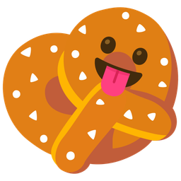 Pretzel and Face with tongue