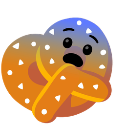 pretzel and fearful face