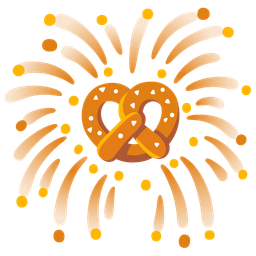 pretzel and fireworks