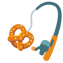 pretzel and fishing pole