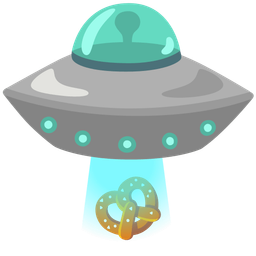 pretzel and flying saucer