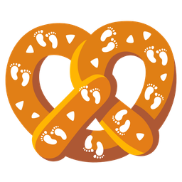 pretzel and footprints