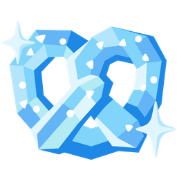 pretzel and gem stone