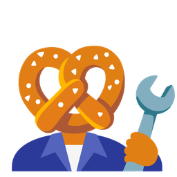 pretzel and hammer and wrench