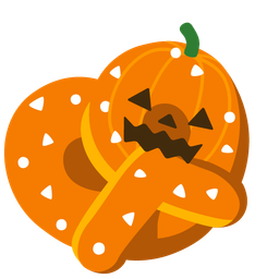 pretzel and jack-o-lantern