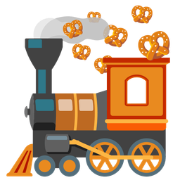 pretzel and locomotive
