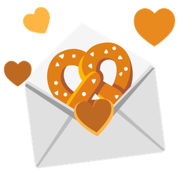pretzel and love letter