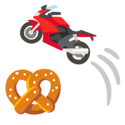 pretzel and motorcycle