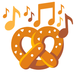 pretzel and musical notes
