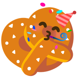 pretzel and partying face
