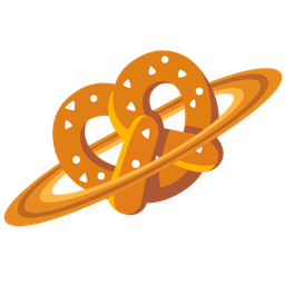 pretzel and ringed planet