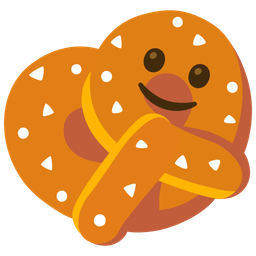 Pretzel and Slightly smiling face