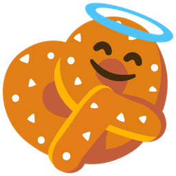 Pretzel and Smiling face with halo