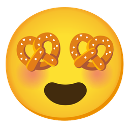 Pretzel and Smiling face with heart-eyes