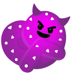 pretzel and smiling face with horns