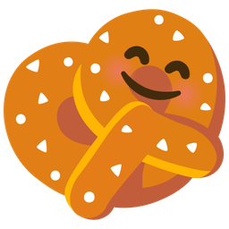 Pretzel and Smiling face with smiling eyes