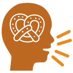 pretzel and speaking head