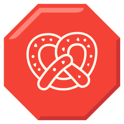 pretzel and stop sign