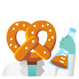 pretzel and test tube