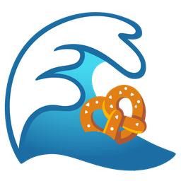 pretzel and water wave