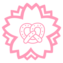 pretzel and white flower