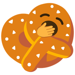pretzel and yawning face
