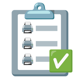 Printer and Check mark button