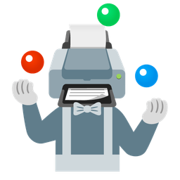 Printer and Clown face