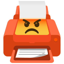 Printer and Enraged face