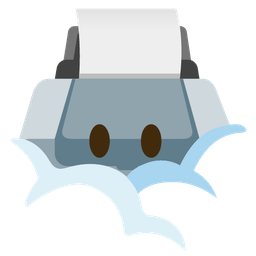 Printer and Face in clouds