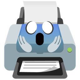 Printer and Face screaming in fear