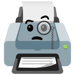 Printer and Face with monocle