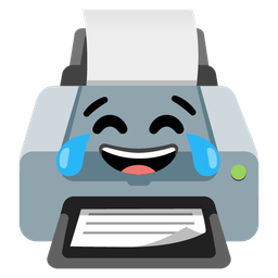 Printer and Face with tears of joy
