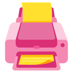 Printer and Heart with ribbon