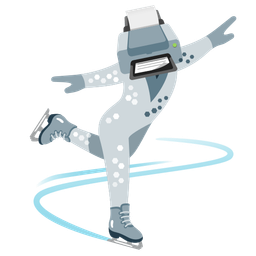 Printer and Ice skate