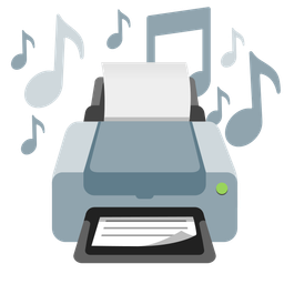 Printer and Musical notes