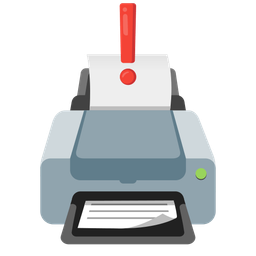 Printer and Red exclamation mark