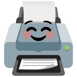 Printer and Smiling face