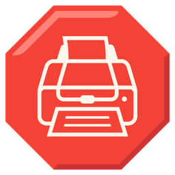 Printer and Stop sign